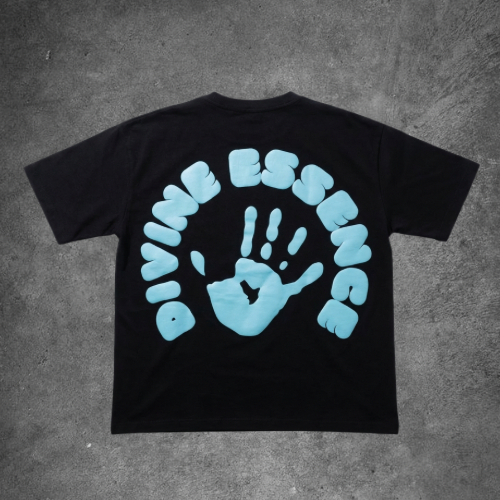 Divine Essence Boxy Puff Print T-Shirt “TIFFANY HAND”